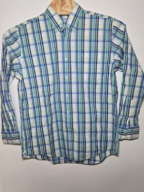 Southern Tide Mens Size Large Button Down Plaid Oxford Shirt Spring Coastal